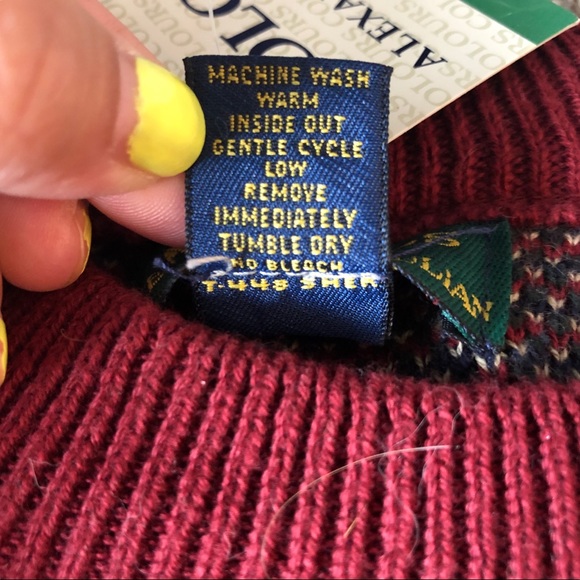 Vintage Men’s Colours By Alexander Julian Paisley Grandpa Sweater NWT Large - Picture 9 of 13